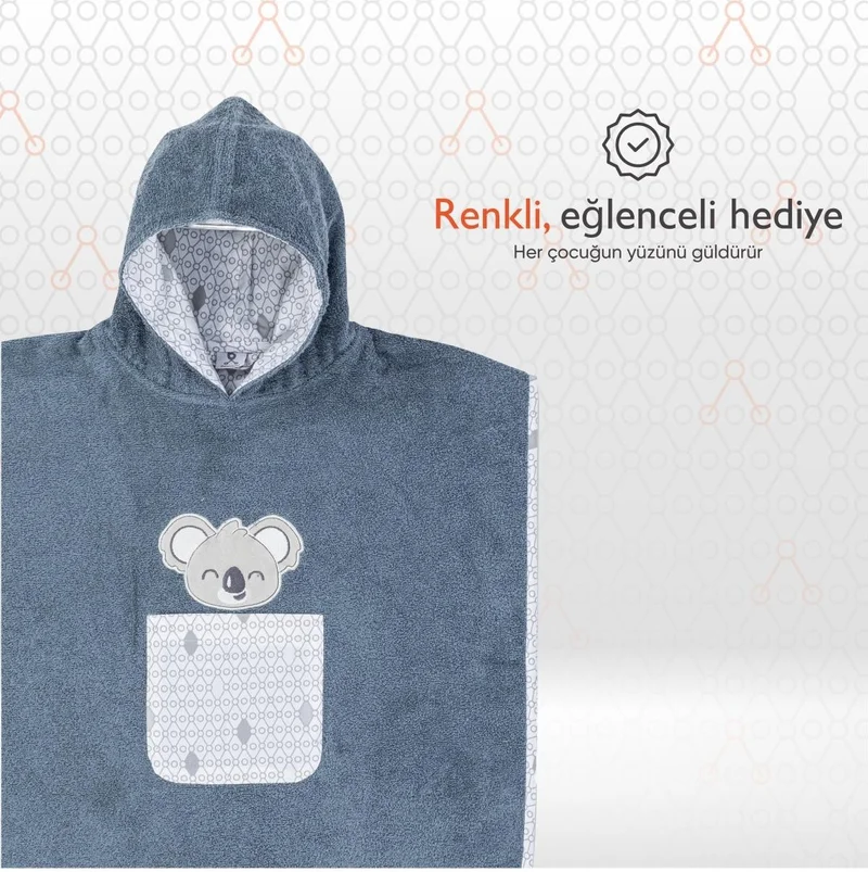 Gezenbebe Hero Hero Hooded Towel Baby Kids Poncho Koala