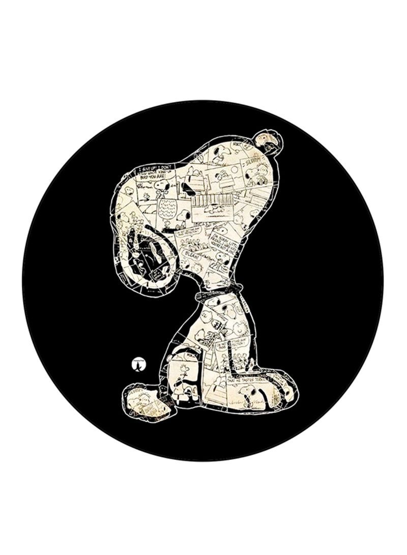 RKN Snoopy Printed Mouse Pad  Black/White