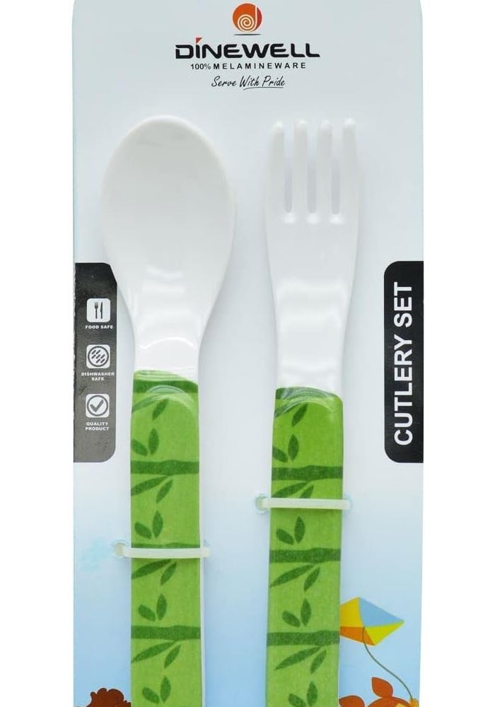 DINEWELL مجموعة ملاعق وشوك للأطفال من داينويل - ملعقة أرنب - Image 4