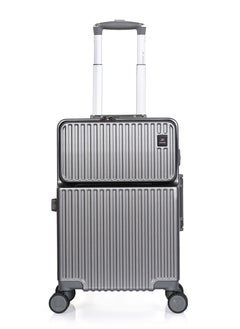 MORANO Morano Modern Carry-on Aluminum Frame Polycarbonate Luggage with Four Universal Wheels and Combination Lock (Grey) 20 Inch Size: 35 CM X 24 CM X 55 CM  - Image 2