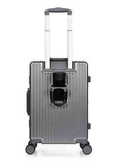 MORANO Morano Modern Carry-on Aluminum Frame Polycarbonate Luggage with Four Universal Wheels and Combination Lock (Grey) 20 Inch Size: 35 CM X 24 CM X 55 CM  - Image 5