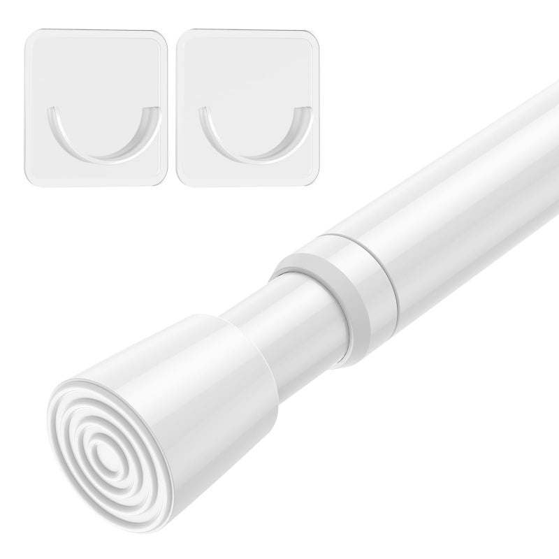 AIZESI 1pcs Tension Curtain Rod Spring Tension Rod Short Curtian Rods No Drilling Expandable Spring Loaded Curtain Tension Rod Adjustable 26 to 39 inch,Best Use Range 28 to 36 inchï¼ŒWhite - Image 1