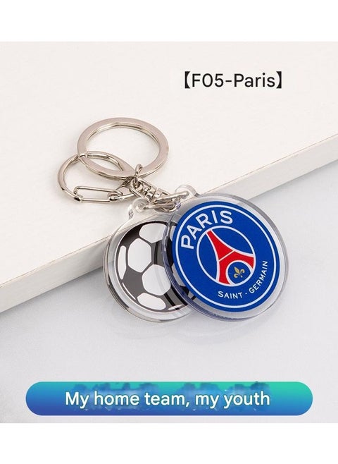 Football Club Badge Keychain Milan Gift Backpack Pendant Manchester City Real Madrid Chelsea Car Keychain