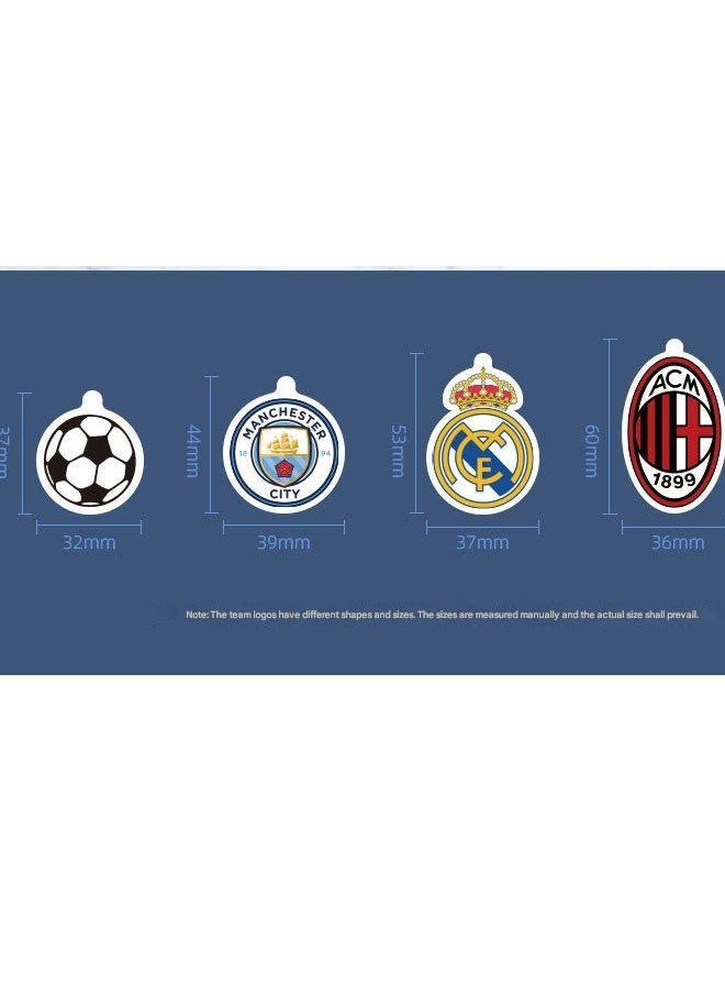 Football Club Badge Keychain Milan Gift Backpack Pendant Manchester City Real Madrid Chelsea Car Keychain