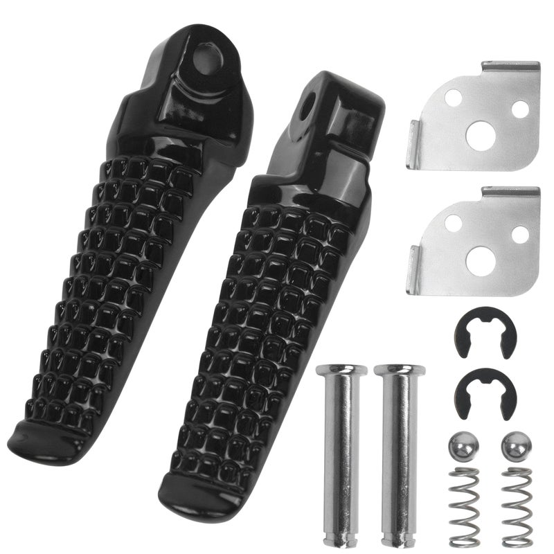 Marsrut GSXR 750 Accessories DRZ400SM Rear Foot Pegs Fits for Suzuki GSXR 600 DRZ400SM SV650 TL1000R GSF600 TL1000S DRZ400S Motorcycle Rear Footrests Passenger Foot Rest Black - Image 3