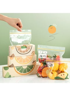 Generic Reusable Medium Food Fresh Bag, Thickened Box, 20pcs in a Box, Extractable Double Seal, Refrigerator Food Sealer, Self-Sealing Bag Double Ribbed Dense Bag, 18x21cm  - Image 2
