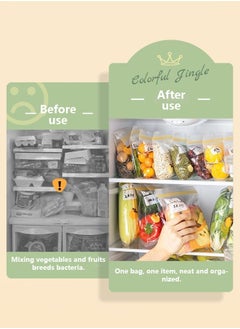 Generic Reusable Medium Food Fresh Bag, Thickened Box, 20pcs in a Box, Extractable Double Seal, Refrigerator Food Sealer, Self-Sealing Bag Double Ribbed Dense Bag, 18x21cm  - Image 4
