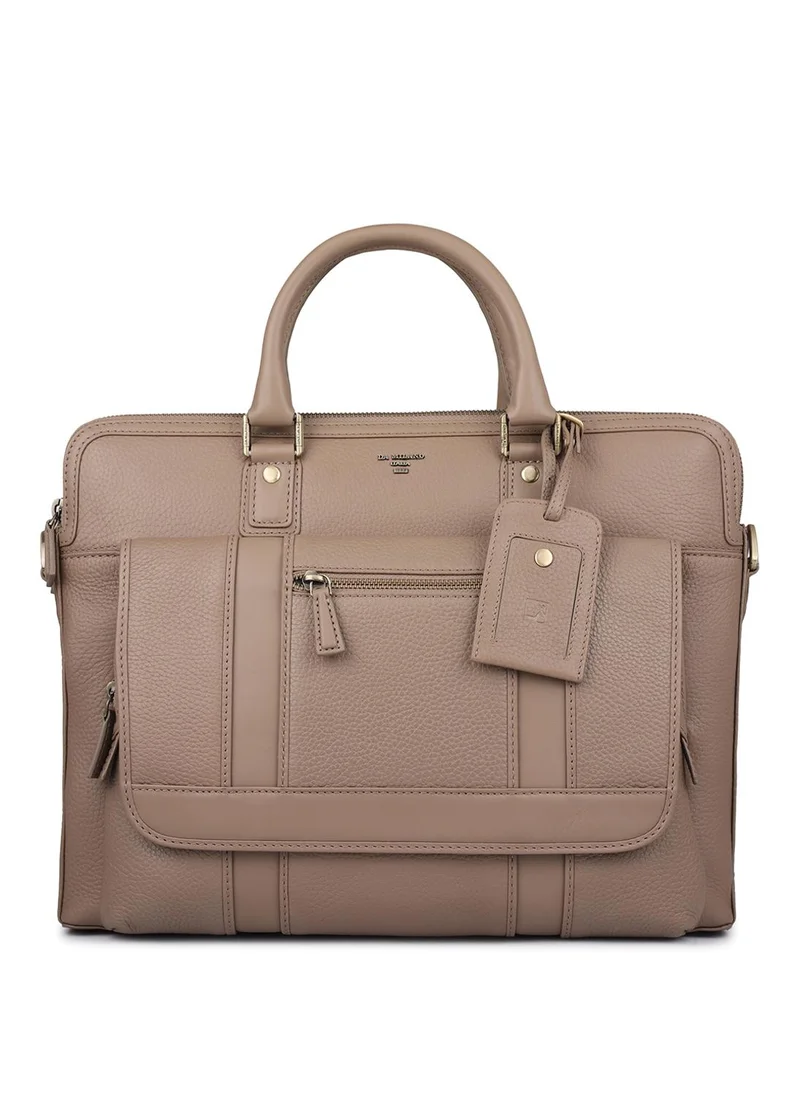 دا ميلانو حقيبة لاب توب جلد طبيعي بني من دا ميلانو