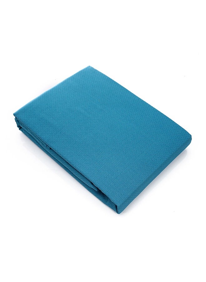 MEHALLA MEHALLA Fitted Sheet Set - Square Sateen  - Queen Petrol-100% Egyptian Cotton  - Image 1