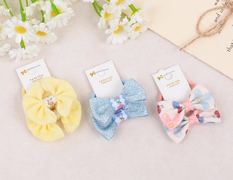 BIANHUAN 30pcs 1.2 Inches Baby Hair Ties with Bows Elastics Ponytail Holders Bows Tiny Rubber Ribbon Hair Bands For Girls Infants Hair Accessories - Image 3