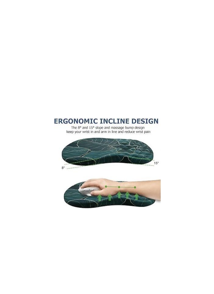 Generic - Mouse pad with Gel  foam Cushion - Ergonomic Mouse pad with Wrist Rest - Non-Slip & Waterproof - Memory Foam Mouse Mat with Wrist Pad, Hand Rest Gel Pad Mouse, Keyboard, Computer - Image 1