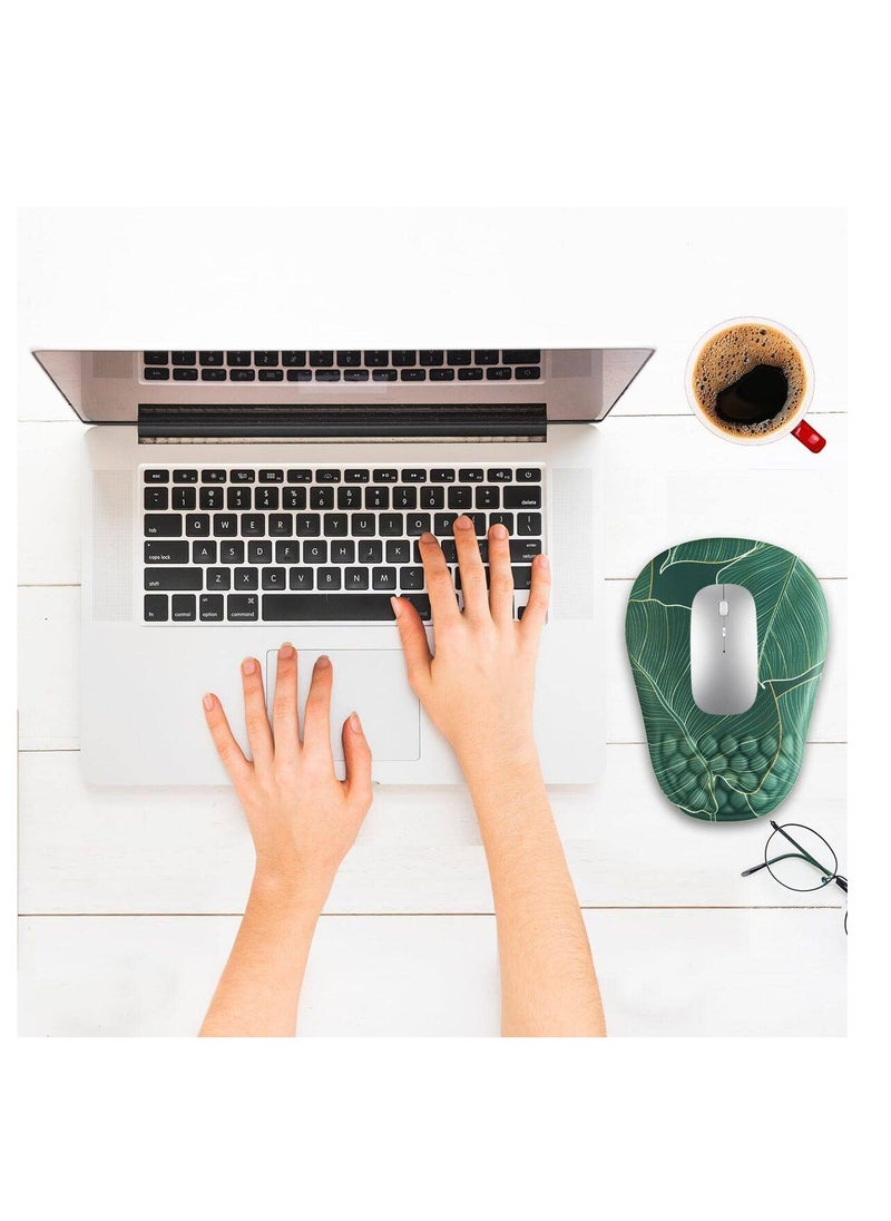 Generic - Mouse pad with Gel  foam Cushion - Ergonomic Mouse pad with Wrist Rest - Non-Slip & Waterproof - Memory Foam Mouse Mat with Wrist Pad, Hand Rest Gel Pad Mouse, Keyboard, Computer - Image 1