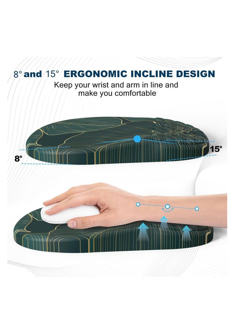 Generic - Mouse pad with Gel  foam Cushion - Ergonomic Mouse pad with Wrist Rest - Non-Slip & Waterproof - Memory Foam Mouse Mat with Wrist Pad, Hand Rest Gel Pad Mouse, Keyboard, Computer - Image 1