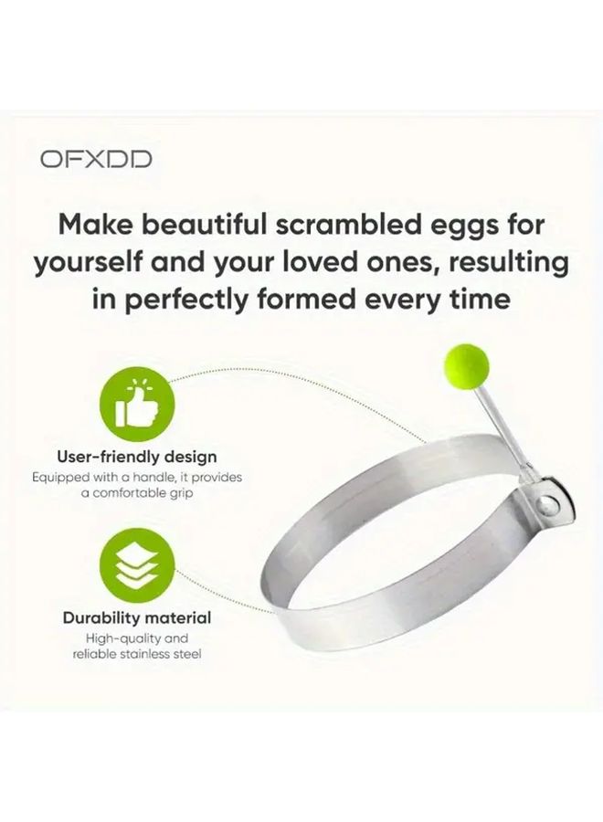 Stainless Steel Egg Rings 10pcs With Anti Scald Handles For Breakfast McMuffin Cake Molds Kitchen Cooking Accessories Easy Clean - Image 2