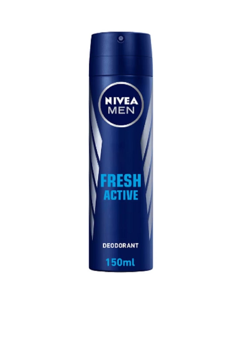 Nivea Men Fresh Active Quick Dry Deodorant Spray 150ml - Image 1