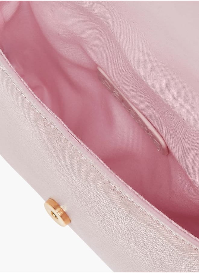 Celeste - Girls Bow Embellished Crossbody Bag with Chain Detail Strap and Flap Closure - Image 1