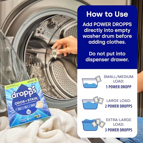 Dropps Odor & Stain Biobased Power Laundry Detergent Pods, Crisp Breeze HE Compatible Laundry Pods for Fresh Clothes - Laundry Soap Supplies & Recyclable Paperboard Packaging - Image 5