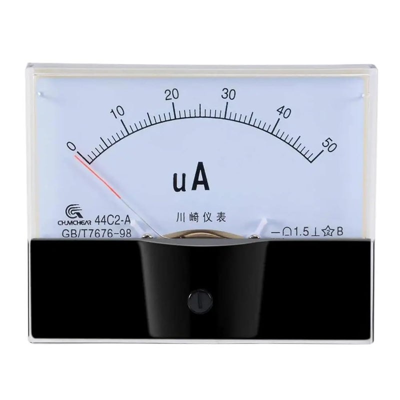 44C2-A DC 0-50uA 100uA 500uA Pointer Type DC Micro-Ampere Meter Class 1.5 Analog Amperemeter Panel Meter Gauge(0-1mA) - Image 1