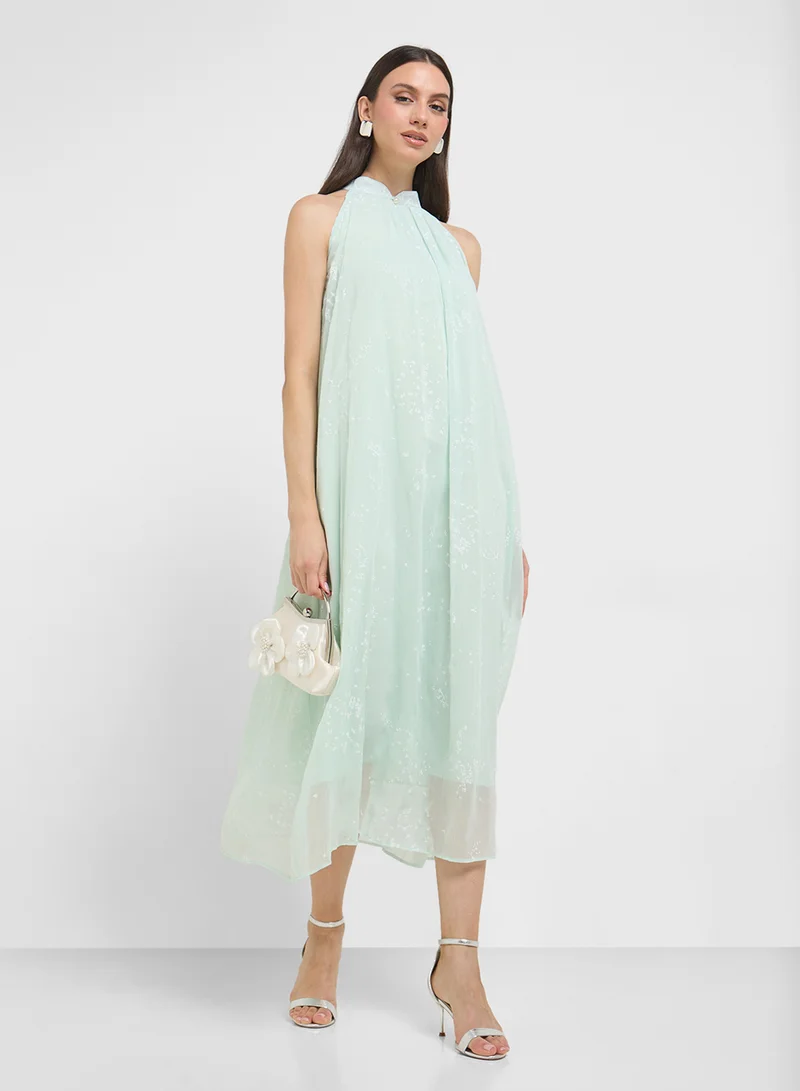 ELLA Dress With Halter Neck Detail