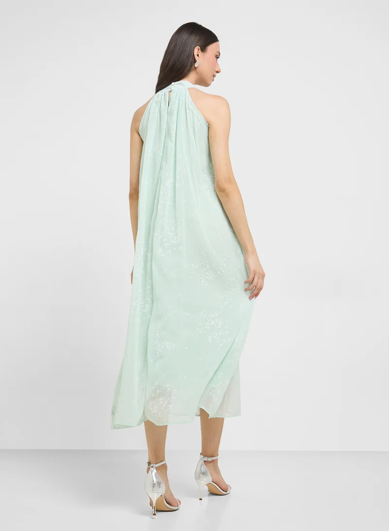 ELLA Dress With Halter Neck Detail