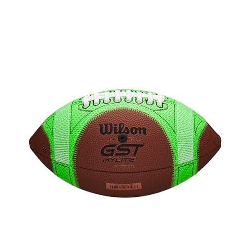 WILSON GST SpeedSkin Hylite Football BrownGreen Youth Size - Image 3
