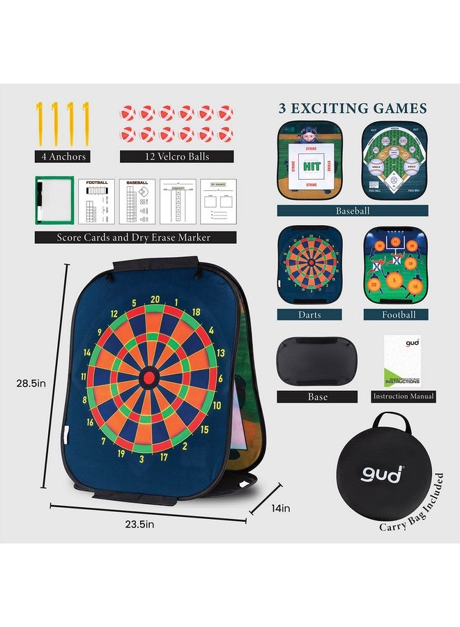 gud Football, Baseball & Darts Sports Games Toy, Yard Lawn Outdoor & Indoor Birthday Gifts Target Football Toy, Kids Set, Toss Toys, Boys Gifts Year Old Ages - Image 2