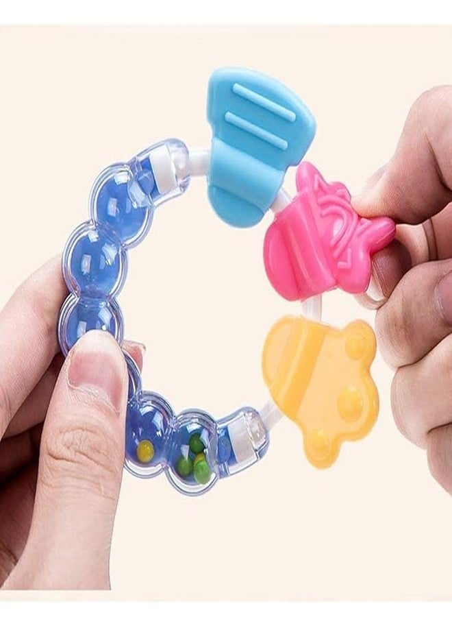 ROFORUF Silicone Baby Rattle Teething Toy for Newborn Infant, BPA Free Natural Organic Teether for Babies/Silicone Dental Care Teether/Silicone Teether Relief Soothing Sore Gums Chew Infants (Pack of 1) - Image 3