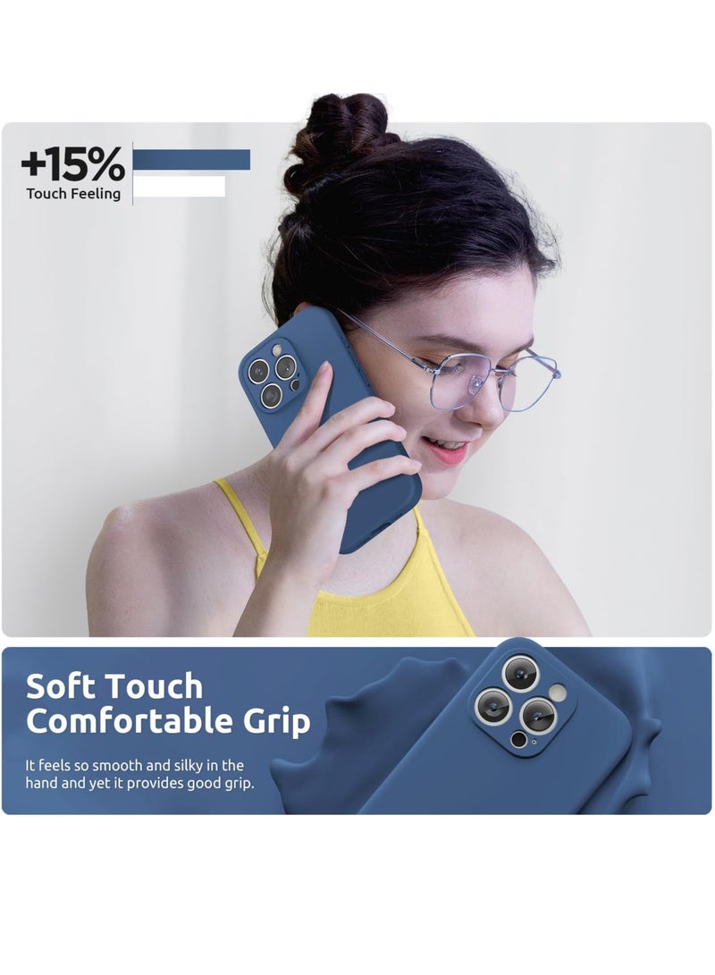 ELTRAZONE Design for iPhone 15 Pro Max Case [2 x Screen Protectors & 1 x Lanyard], Liquid Silicone Protection for Each Lens Shockproof Cover for iPhone 15 Pro Max 6.7 inch 2023, Blue Jay - Image 5