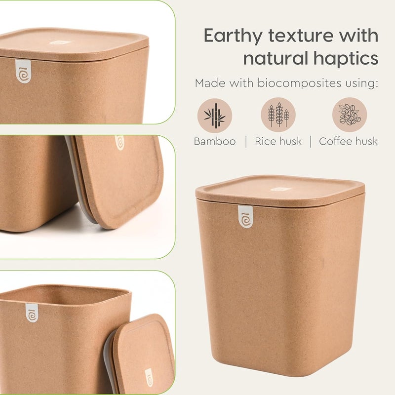 Eha Earth Friendly Kitchen Storage Jars Containers Sugar Tea Coffee Container Set of 3 2000 ml kitchen Container Boxs For Storage Made with Rice Husk Biocomposite Tortila - Image 5