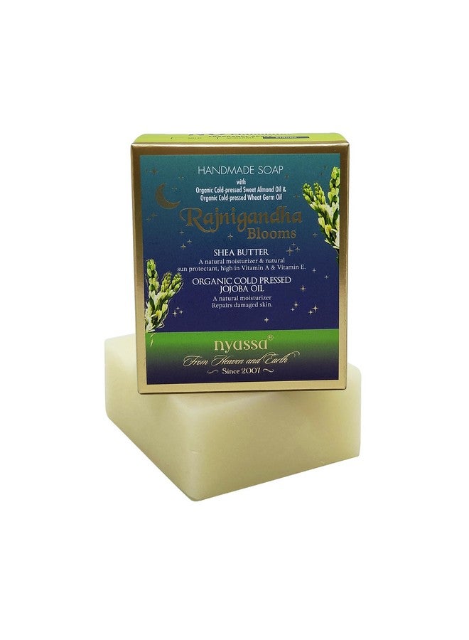 Nyassa Rajnigandha Blooms Handmade Natural Bathing Soap with Shea Butter & Organic Cold Pressed Jojoba Oil 150gm - Image 1