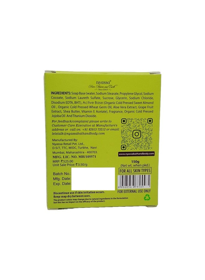 Nyassa Rajnigandha Blooms Handmade Natural Bathing Soap with Shea Butter & Organic Cold Pressed Jojoba Oil 150gm - Image 3