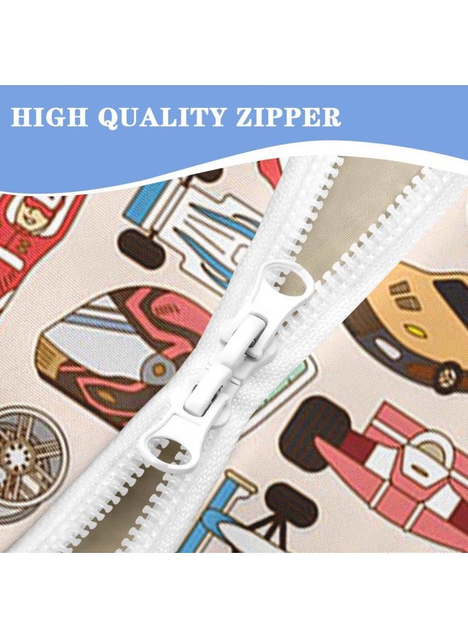 Nesker Twin Zipper Bedding, Racing Car Zipper Bedding Sets for Boys, 3pcs All in on one, Cool Extreme Sports Kids Comforter Set with Fitted Sheet and 2 Pillowcases - Image 3