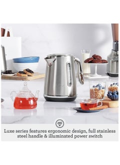 Sage Sage - The Soft Top Luxe - 1.7L Quiet and Cordless Kettle with Splash Proof Lid, Brushed Stainless Steel - UAE Version, 2 Year Manufacturer Warranty  - Image 2
