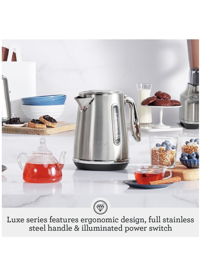 Sage Sage - The Soft Top Luxe - 1.7L Quiet and Cordless Kettle with Splash Proof Lid, Brushed Stainless Steel - UAE Version, 2 Year Manufacturer Warranty  - Image 2