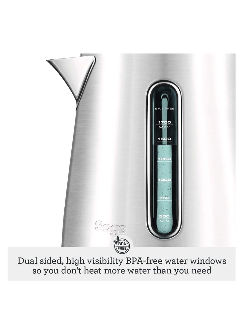 Sage Sage - The Soft Top Luxe - 1.7L Quiet and Cordless Kettle with Splash Proof Lid, Brushed Stainless Steel - UAE Version, 2 Year Manufacturer Warranty  - Image 5
