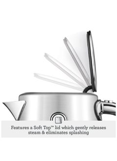 Sage Sage - The Soft Top Luxe - 1.7L Quiet and Cordless Kettle with Splash Proof Lid, Brushed Stainless Steel - UAE Version, 2 Year Manufacturer Warranty  - Image 4