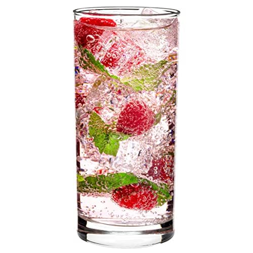 Vikko Water Glasses Set of 12 Drinking Glasses Thick and Durable Tumbler 1225 Ounce Tall Kitchen Glasses Dishwasher Safe Highball Glass Tumbler Heavy Duty Cups