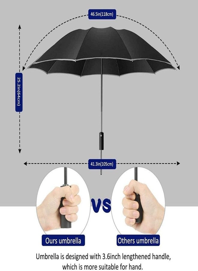 MIXEN Reverse Folding Umbrella with Night Reflective Stripe Automatic Open Close 8 Steel Ribs Windproof Waterproof UV Sun Protection Lightweight for Car Travel Outdoor - Image 2