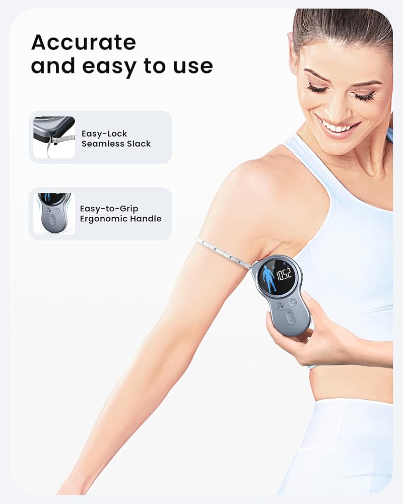 RENPHO Upgraded Body Measure Tape - Enhanced Tool for Monitoring Weight Loss, Muscle Gain, and Fitness Progress， Digital Smart Retractable Tape Measures in Both Inches and Centimeters with Precision - Image 4