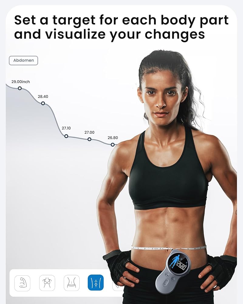 RENPHO Upgraded Body Measure Tape - Enhanced Tool for Monitoring Weight Loss, Muscle Gain, and Fitness Progress， Digital Smart Retractable Tape Measures in Both Inches and Centimeters with Precision - Image 5