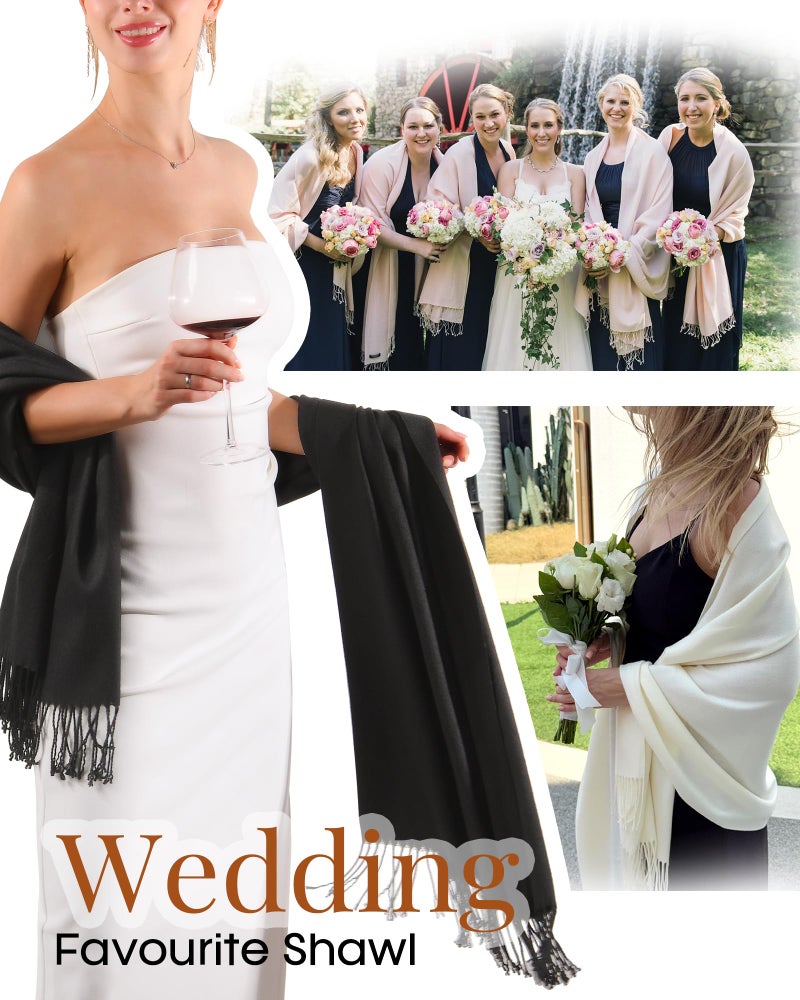 FURTALK Pashmina Shawls and Wraps for Evening Dress Women's Scarf Wedding Bride Bridesmaid Gifts Winter Scarves - Image 5