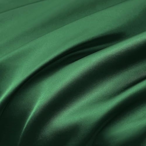 GO WELL Ruffle Satin Pillowcase for Hair and Skin, Standard Size Satin Pillow Covers Silky Pillow Cases Set of 2, Satin Ruffled Pillowcase with Envelope Closure (Green) 1000tc - Image 5