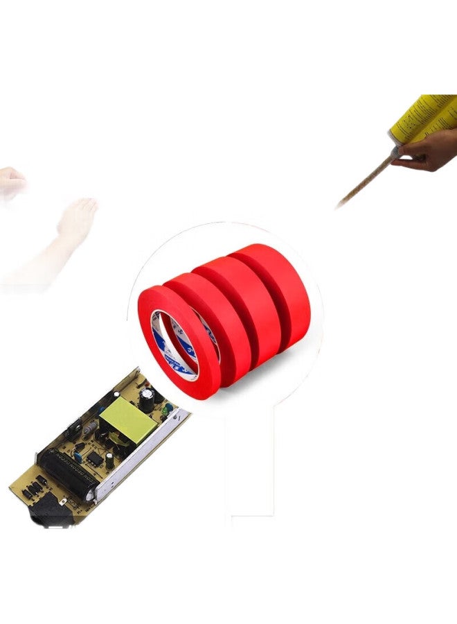 Miloch Milaiqi Red Masking Tape, Heat-Resistant, For Car Painting, Wall Partitioning, Art Use, Tear-Off, No Residue, Writable, 12Mm Wide * 33M Long * 1 Roll - Image 3