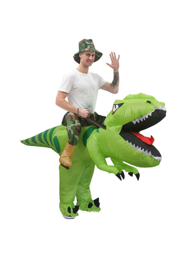 Children's Clothing Funny Animal Dinosaur Mount Toy Inflatable Clothes Tyrannosaurus Rex Cartoon Little Dinosaur Clothes Children-Color:The Same Adult Model As The Video 150-190cm-Specifications:Collection And Purchase Will Be Shipped First - Image 1