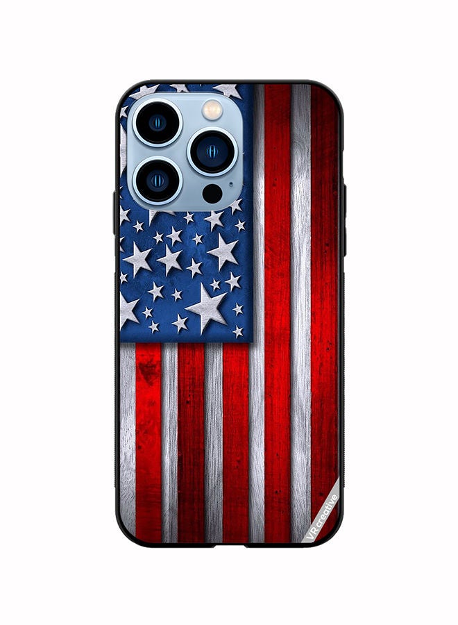 VR CREATIVE Protective Case Cover For Apple iPhone 13 Pro Usa Flag Design Multicolour - Image 1