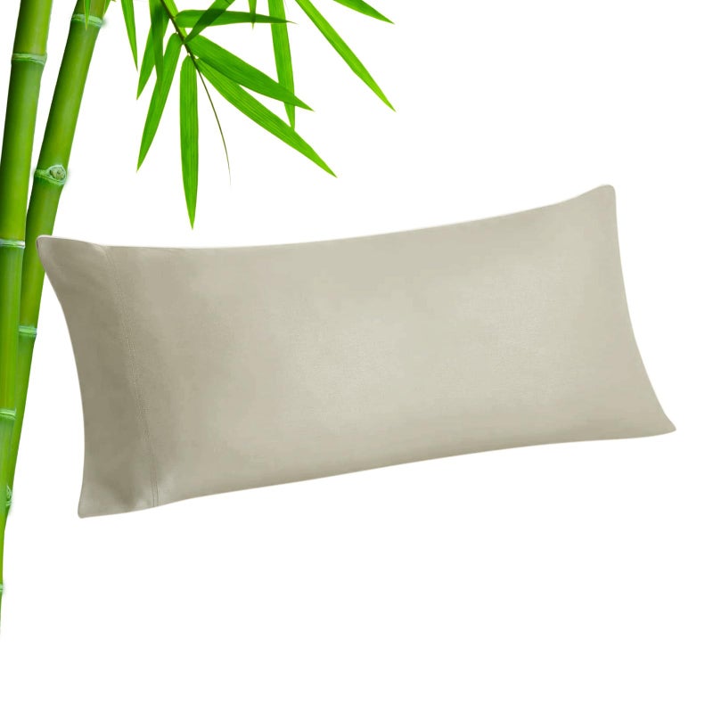 BEDELITE Body Pillow Cover Rayon Made from Bamboo Cooling Body Pillow Pillowcase for Hot Sleepers and Night Sweats Breathable Silky Soft Full Long Pillow Case Cover Linen 20x54 Inches