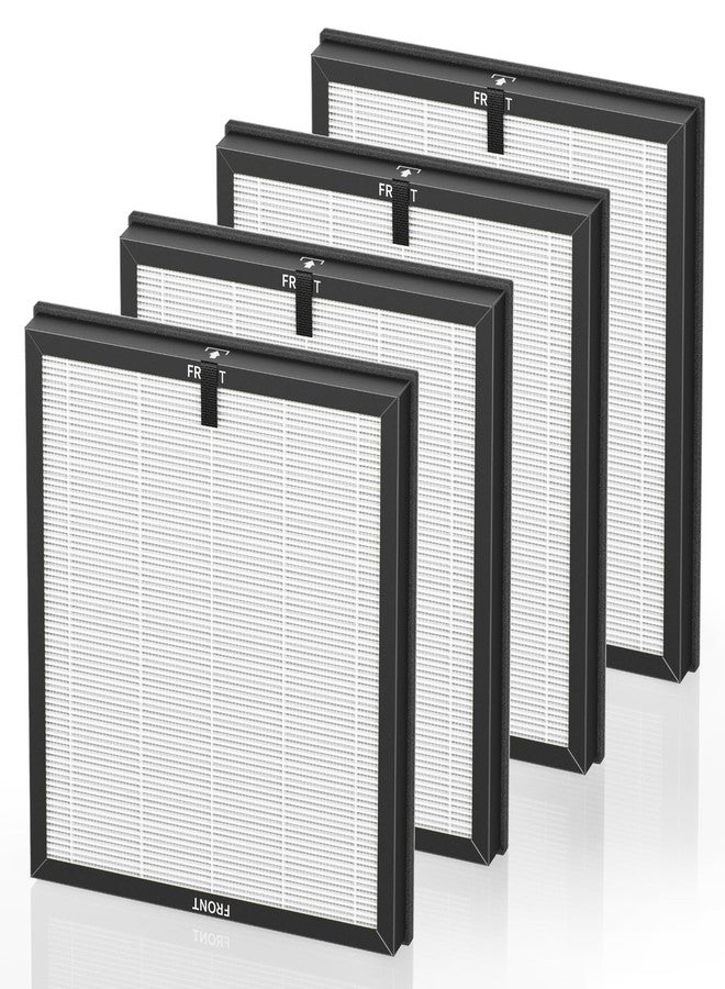 isinlive AP303 AP304 Replacement Filters, Compatible with DAYETTE AP303/304 Air Purifier, and for FRESHDEW AP303 AP304 Purifier, HEPA Filter with 3 Stage Filtration, 4 Pack (Standard-White) - Image 1