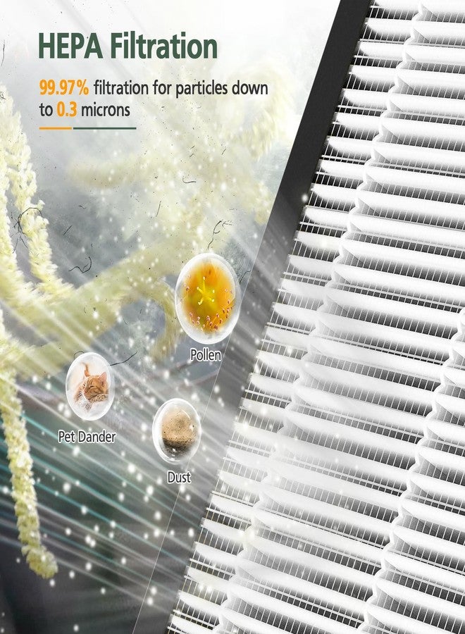 isinlive AP303 AP304 Replacement Filters, Compatible with DAYETTE AP303/304 Air Purifier, and for FRESHDEW AP303 AP304 Purifier, HEPA Filter with 3 Stage Filtration, 4 Pack (Standard-White) - Image 4