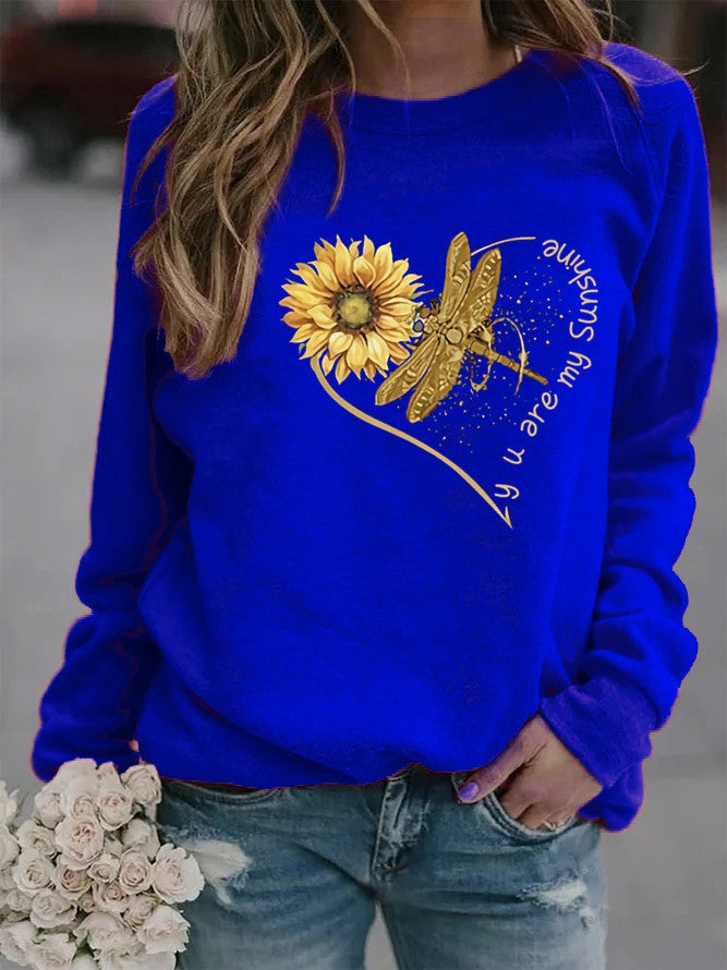 2024 Amazon wish ebay AliExpress cross-border independent station womens animal European and American printed crew neck vests sapphire blue without hat