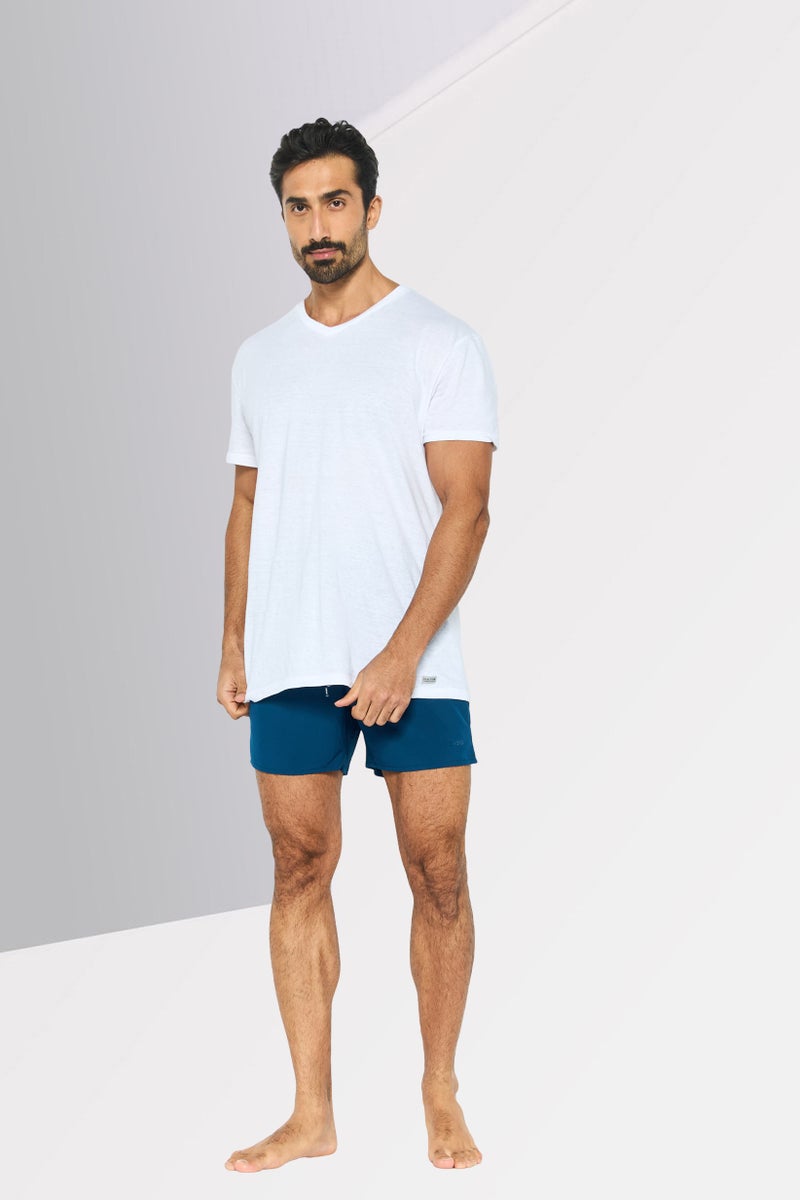 DKNY Men Brand Logo Board Short, Poseidon  - Image 2